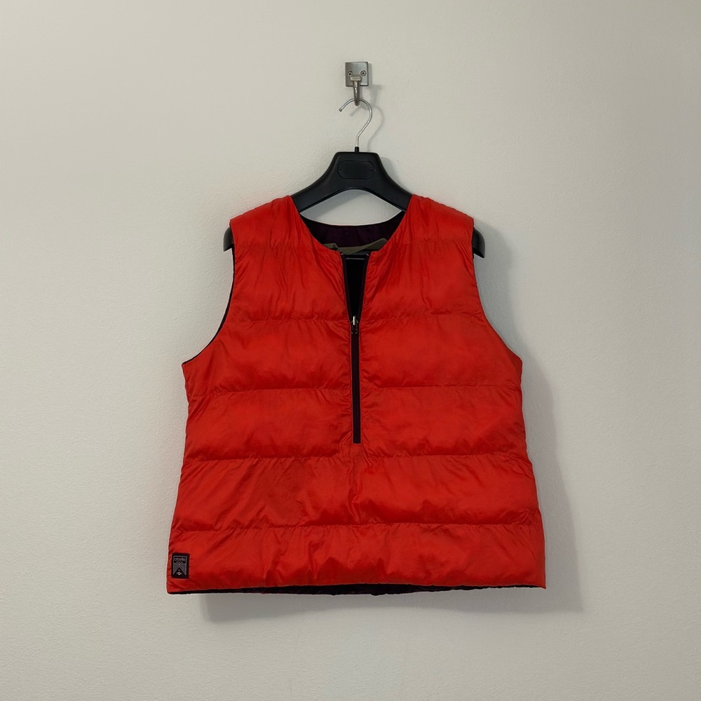 Reversible Orange/Burgundy Puffer Vest